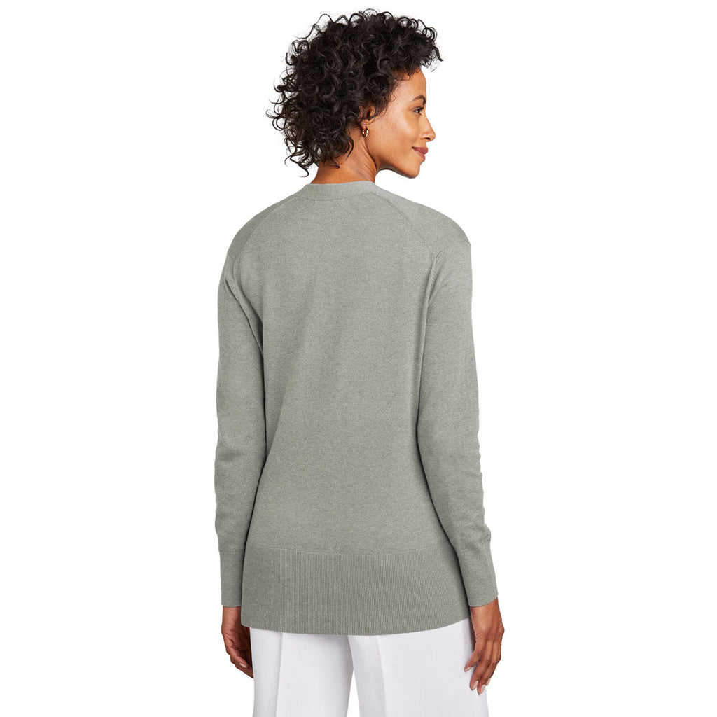 Brooks Brothers Women's Light Shadow Grey Heather Cotton Stretch Long