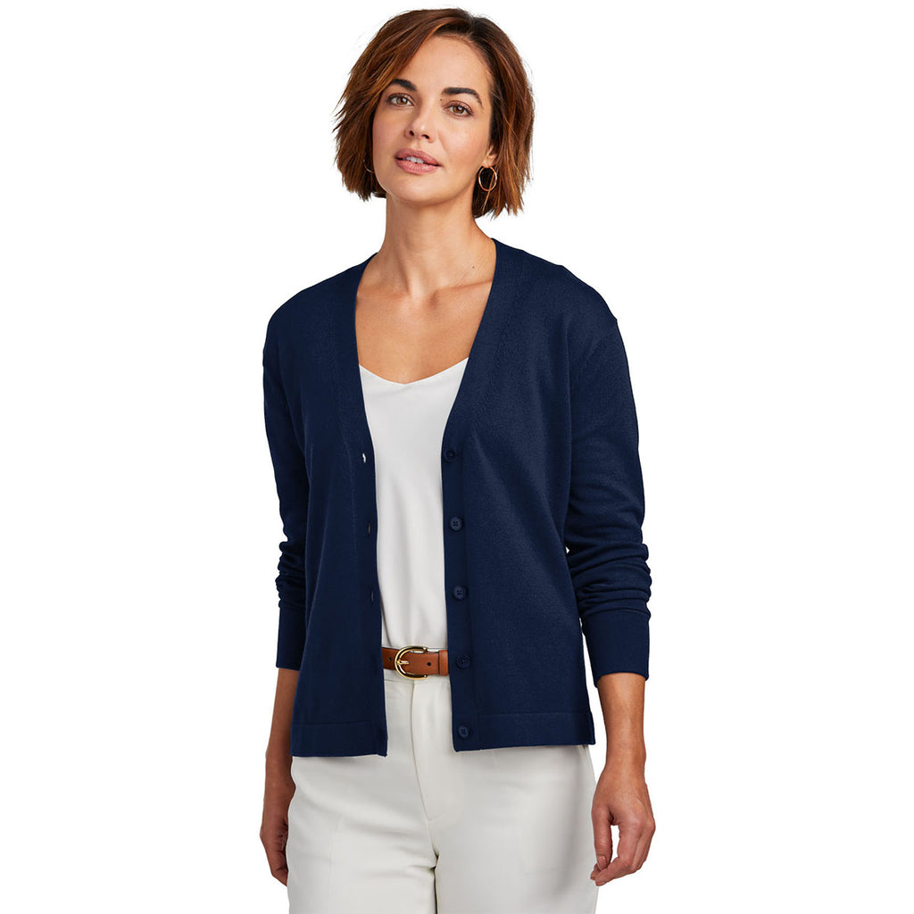 Brooks Brothers Women's Navy Blazer Cotton Stretch Cardigan Sweater