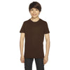 American Apparel Youth Brown Poly-Cotton Short-Sleeve Crewneck
