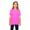 American Apparel Youth Neon Heather Pink Poly-Cotton Short-Sleeve Crewneck