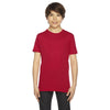 American Apparel Youth Red Poly-Cotton Short-Sleeve Crewneck