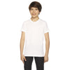 American Apparel Youth White Poly-Cotton Short-Sleeve Crewneck