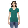 American Apparel Women's Evergreen Poly-Cotton Short Sleeve Crewneck T-Shirt