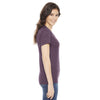 American Apparel Women's Heather Plum Poly-Cotton Short Sleeve Crewneck T-Shirt