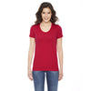 American Apparel Women's Red Poly-Cotton Short Sleeve Crewneck T-Shirt