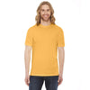 American Apparel Unisex Heather Gold Poly-Cotton Short Sleeve Crewneck T-Shirt