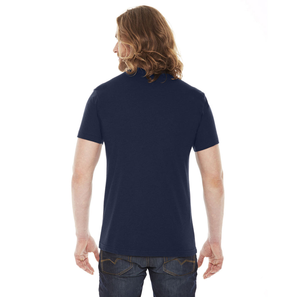 American Apparel Unisex Navy Poly-Cotton Short Sleeve Crewneck T-Shirt