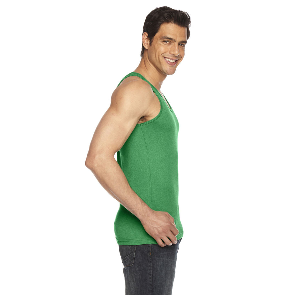 American Apparel Unisex Heaher Kelly Green Poly-Cotton Tank