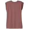 BELLA+CANVAS Women's Mauve Flowy Muscle Tee With Rolled Cuffs