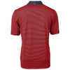 Cutter & Buck Men's Red/Navy Blue Virtue Eco Pique Micro Stripe Recycled Tall Polo