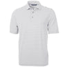 Cutter & Buck Men's Polished Virtue Eco Pique Stripped Recycled Tall Polo