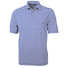 Cutter & Buck Men's Tour Blue Virtue Eco Pique Stripped Recycled Tall Polo