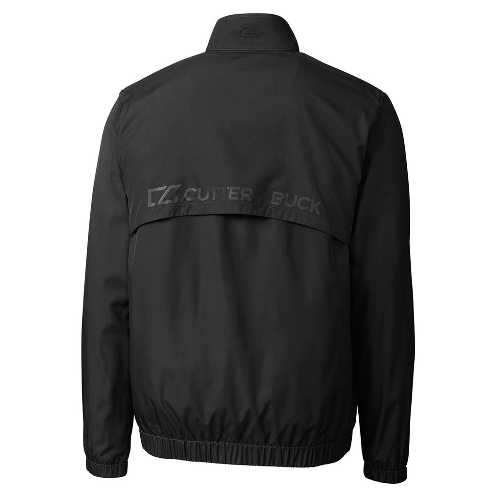 Cutter & Buck Men's Black Tall DryTec Nine Iron Full-Zip Jacket
