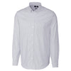 Cutter & Buck Men's Light Blue Tall Long Sleeve Epic Easy Care Stretch Oxford Stripe Shirt