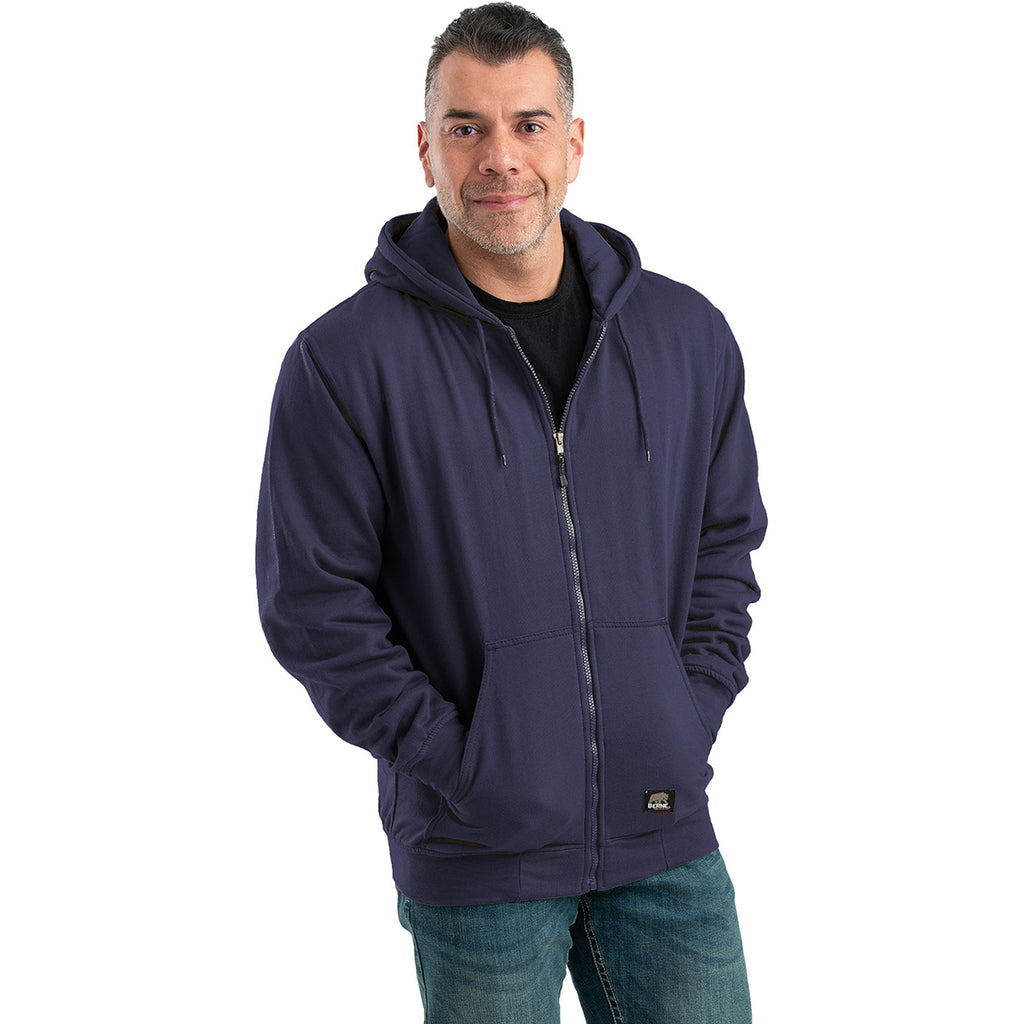 Berne Men's Navy Heritage Thermal-Lined Full Zip Hooded Sweatshirt
