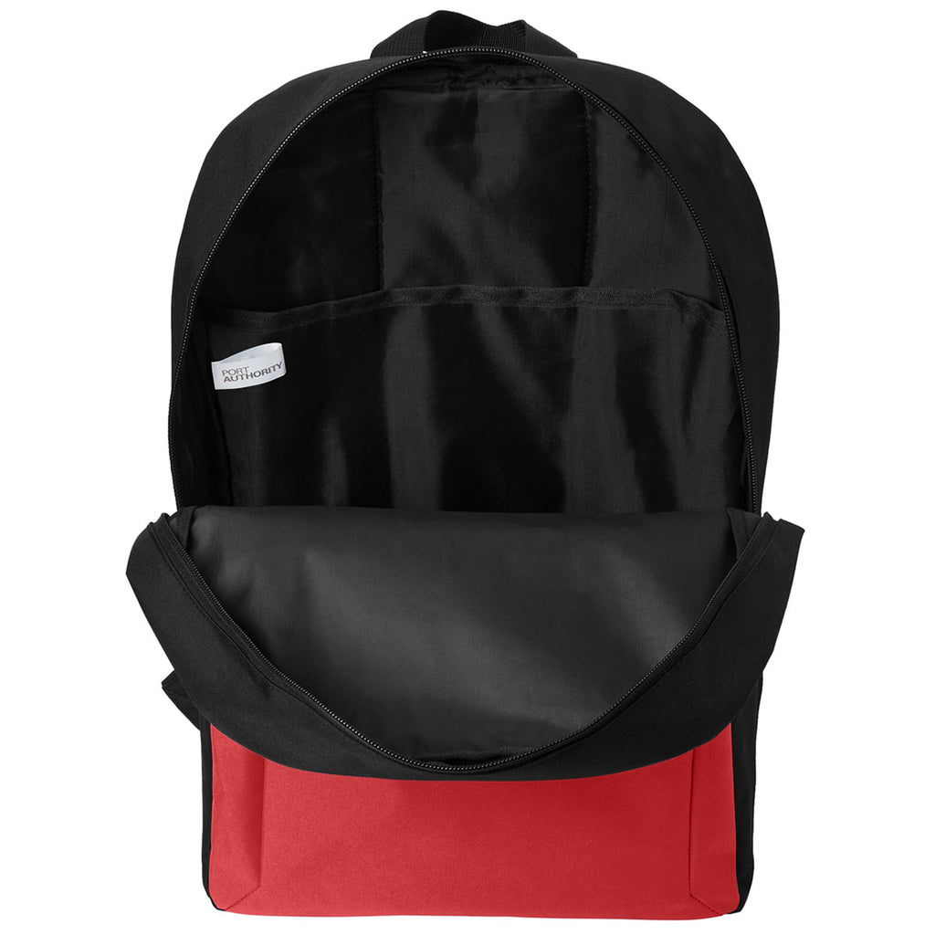 Port Authority Rich Red/ Black Modern Backpack
