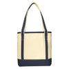 Port Authority Natural/Navy Medium Cotton Canvas Boat Tote