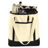 Port Authority Natural/Black Large Cotton Canvas Tote
