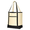 Port Authority Natural/Black Large Cotton Canvas Boat Tote