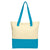 Port Authority Natural/Turquoise Colorblock Cotton Tote