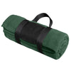 Port Authority Forest Green Fleece Blanket with Carrying Strap
