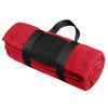 Port Authority True Red Fleece Blanket with Carrying Strap