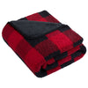 Port Authority Black/Red Buffalo Plaid Double-Sided Sherpa/Plush Blanket