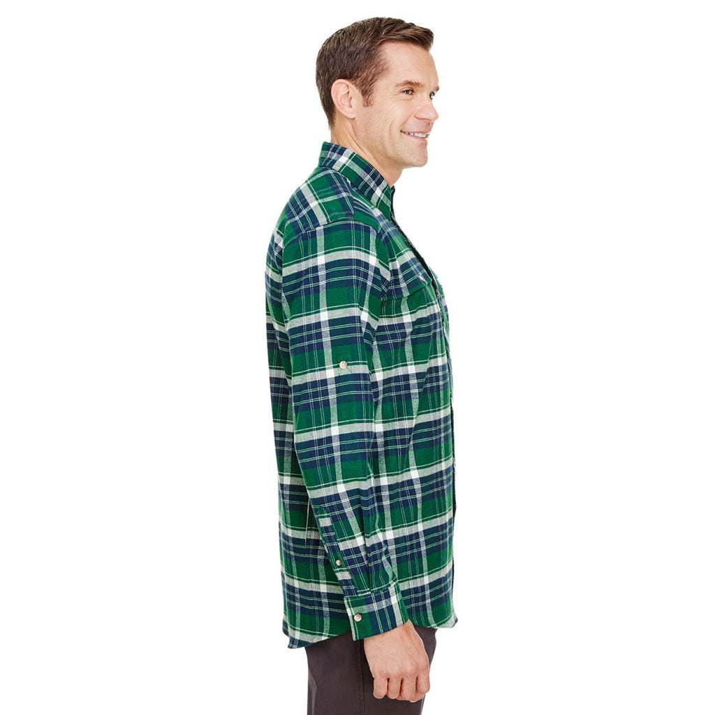 Backpacker Men's Forest Green Stretch Flannel Shirt