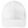 Big Accessories White Structured Twill 6-Panel Snapback Cap