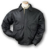 Burk's Bay Men's Black Buffed Leather Bomber Jacket