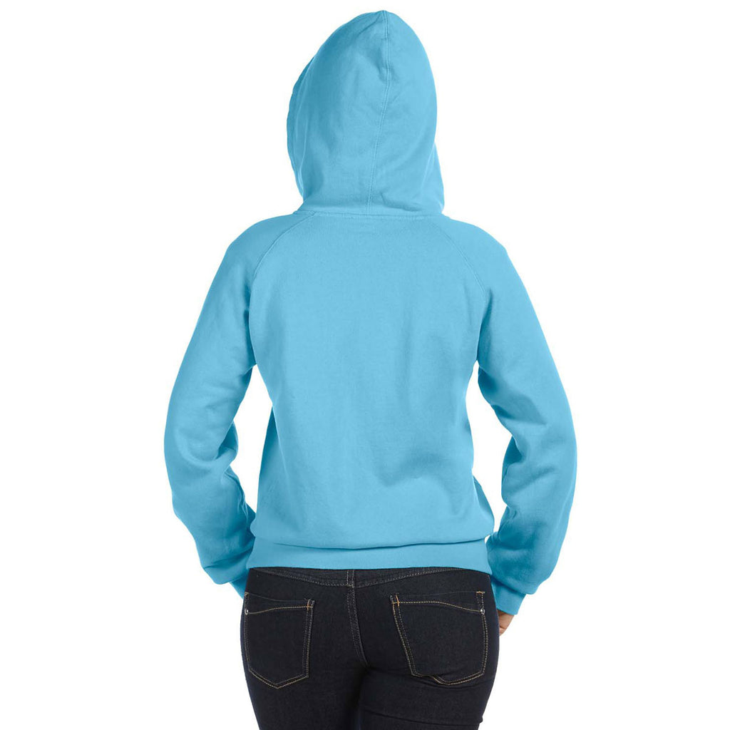 Comfort Colors Women's Lagoon Blue 9.5 oz. Hooded Sweatshirt