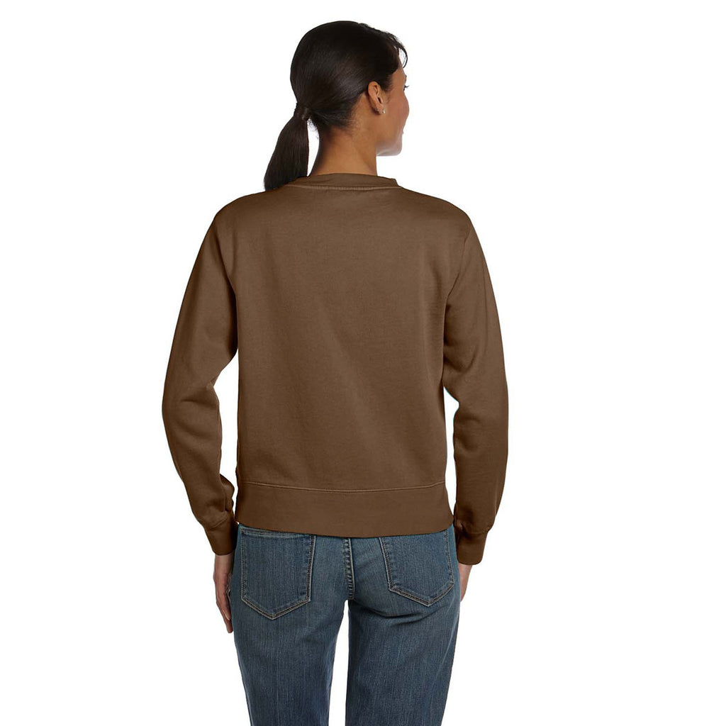 Comfort Colors Women's Brown 9.5 oz. Crewneck Sweatshirt