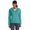 Comfort Colors Women's Seafoam 9.5 oz. Full-Zip Hooded Sweatshirt