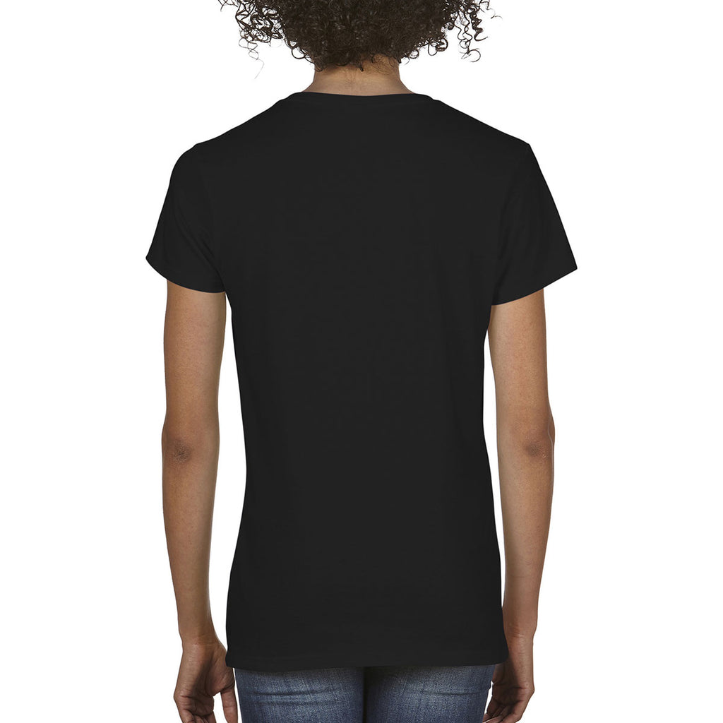 Comfort Colors Women's Black Midweight RS V-Neck T-Shirt