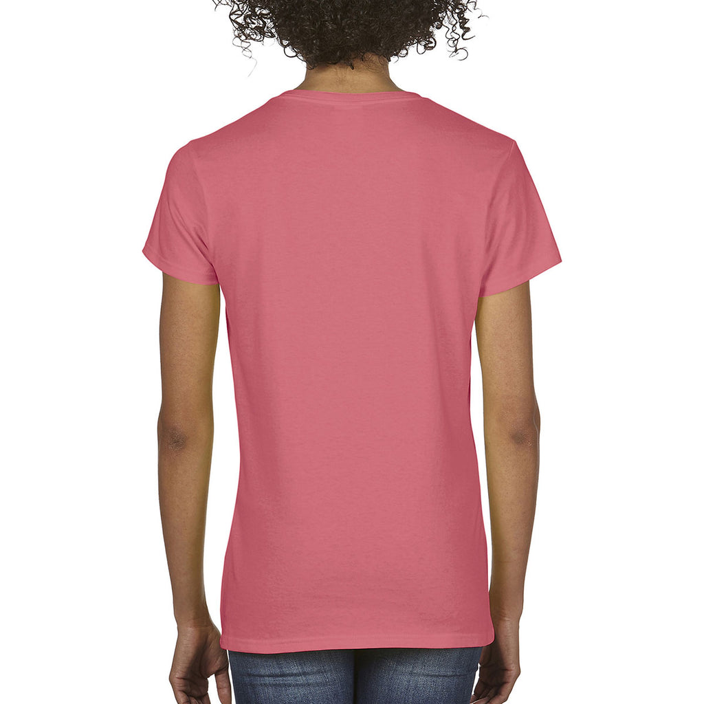 Comfort Colors Women's Neon Red Orange Midweight RS V-Neck T-Shirt