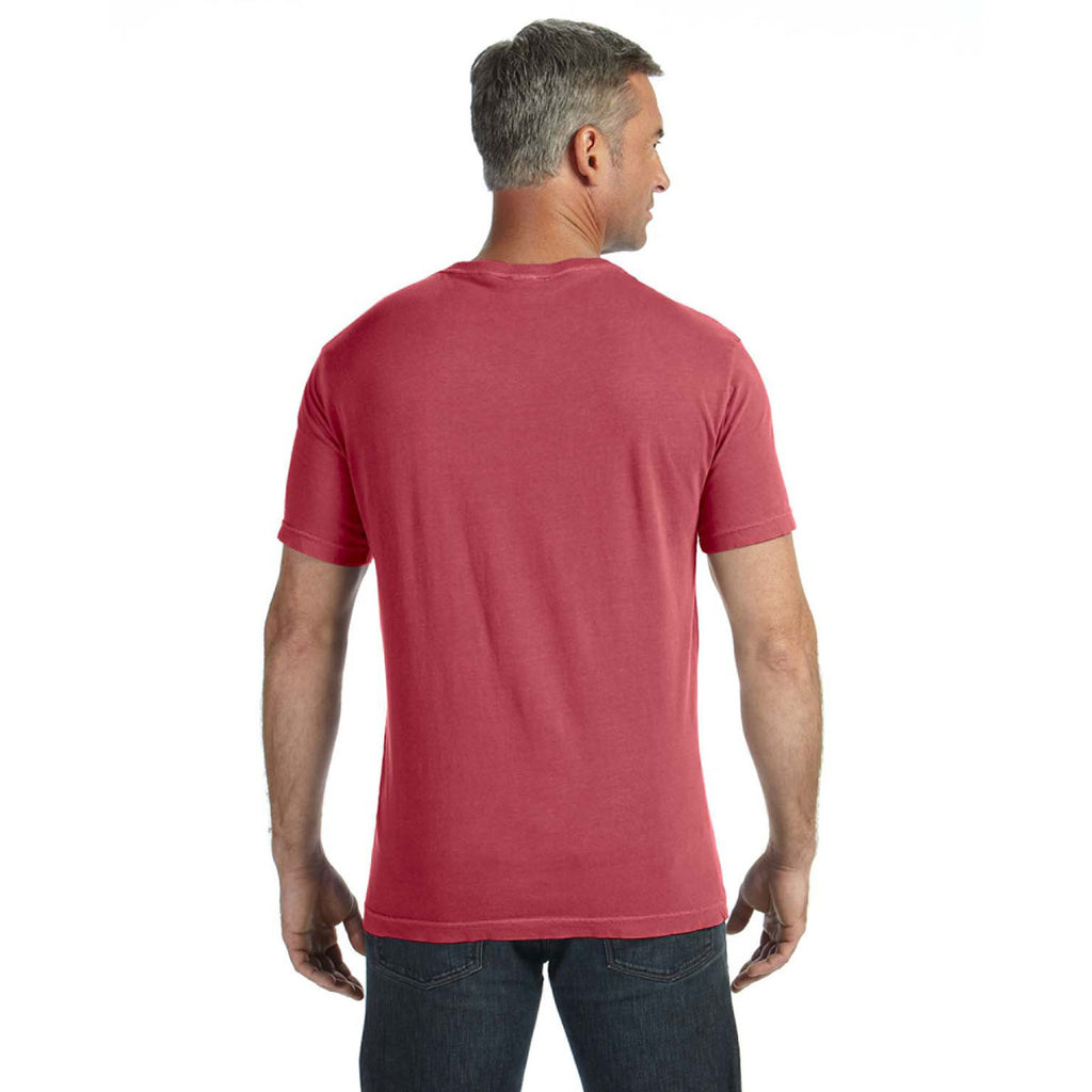 Comfort Colors Men's Crimson 5.4 Oz. V-Neck T-Shirt