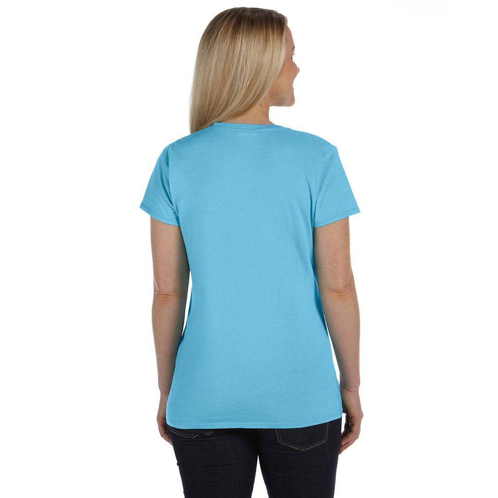 Comfort Colors Women's Lagoon Blue 4.8 Oz. Fitted T-Shirt
