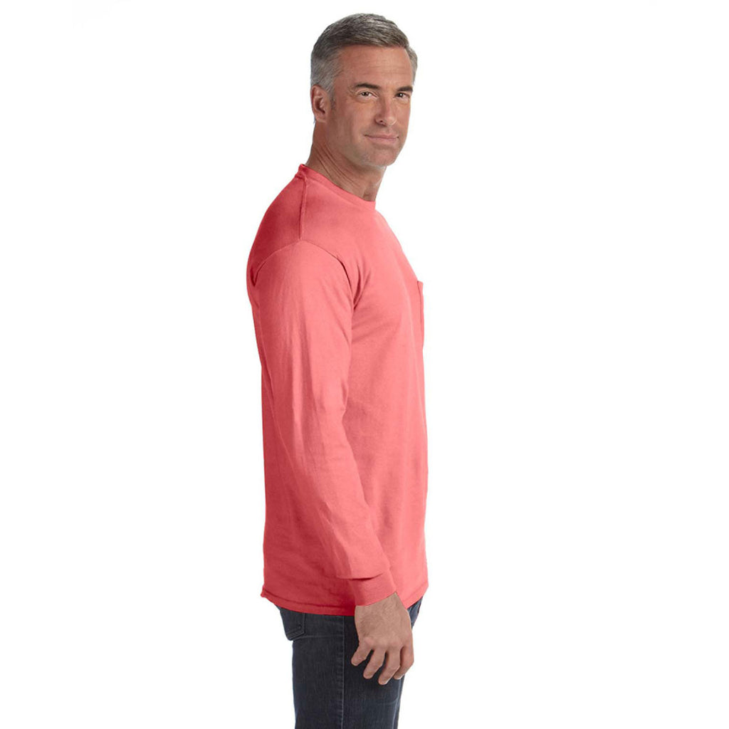 Comfort Colors Men's Watermelon 6.1 Oz. Long-Sleeve Pocket T-Shirt