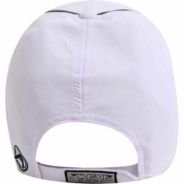 AHEAD Textured White/Hunter Green Poly Active Sport Cap