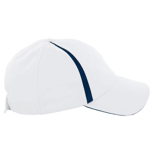 AHEAD Textured White/Navy Poly Active Sport Cap