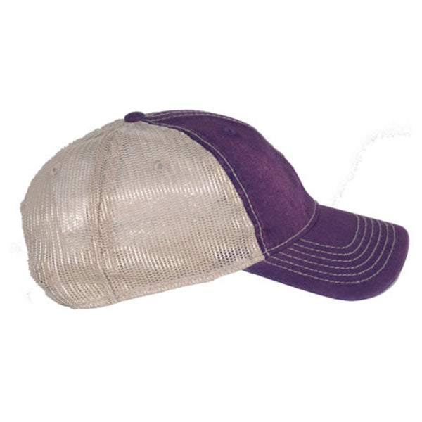 AHEAD University Purple/Tan Tea Stained Mesh Back Cap