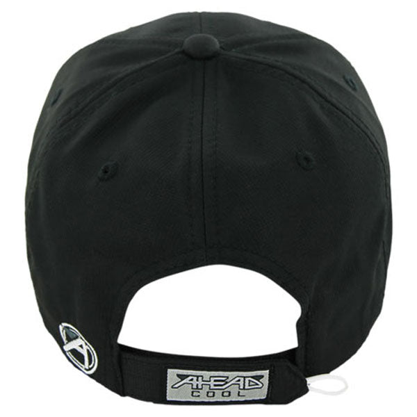 AHEAD Black/White Textured Poly Solid Cap