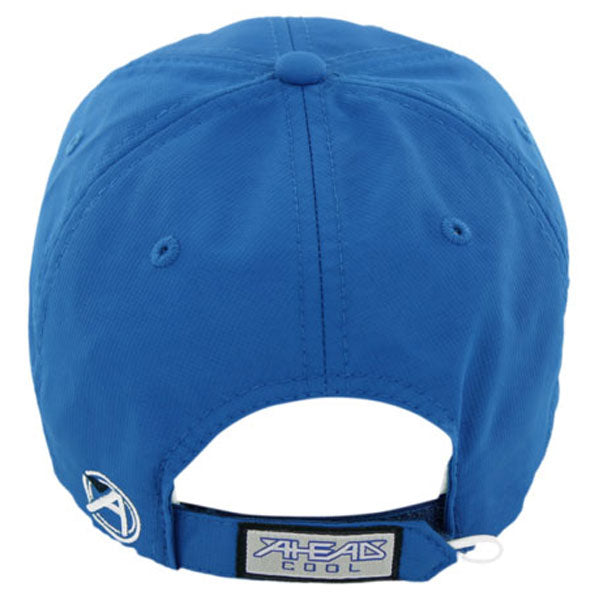 AHEAD Cobalt/White Textured Poly Solid Cap