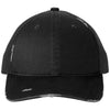 Port Authority Black/ Black Distressed Mesh Back Cap