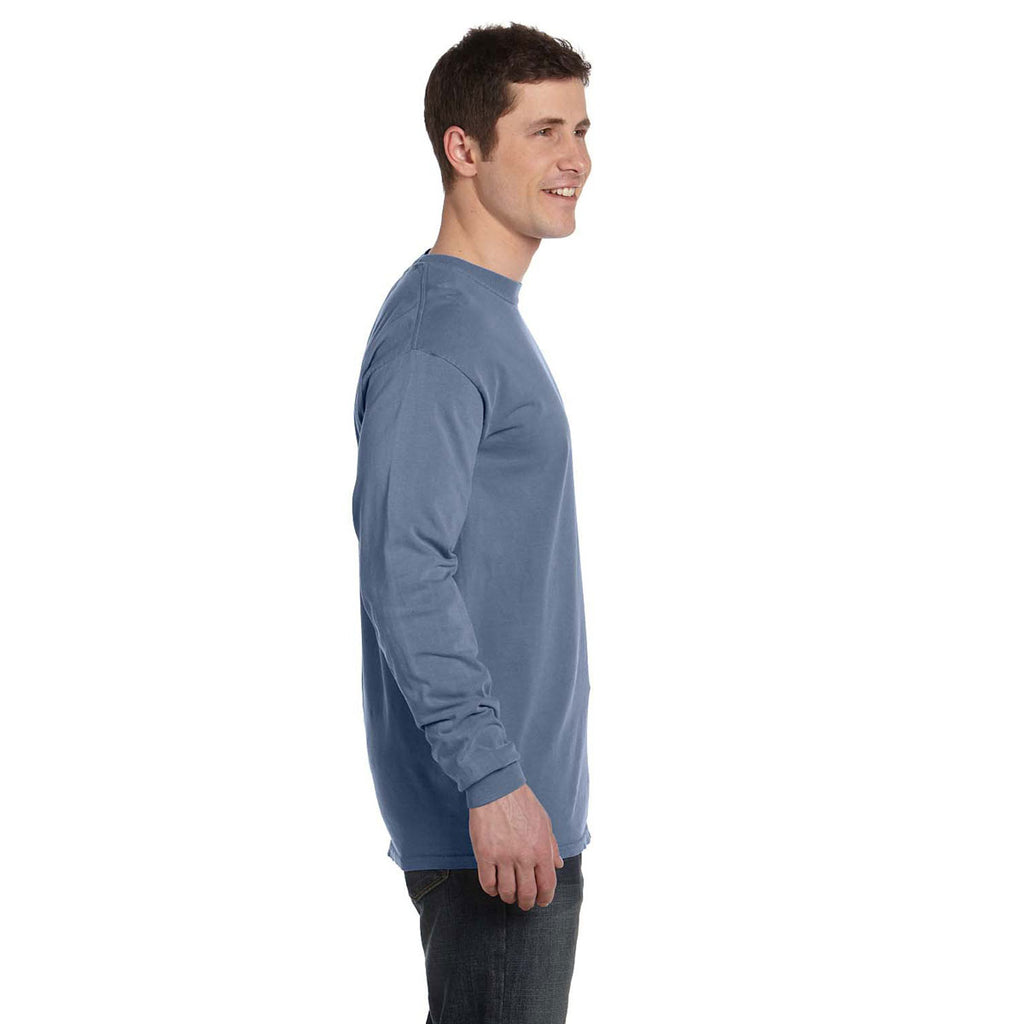 Comfort Colors Men's Blue Jean 6.1 Oz. Long-Sleeve T-Shirt