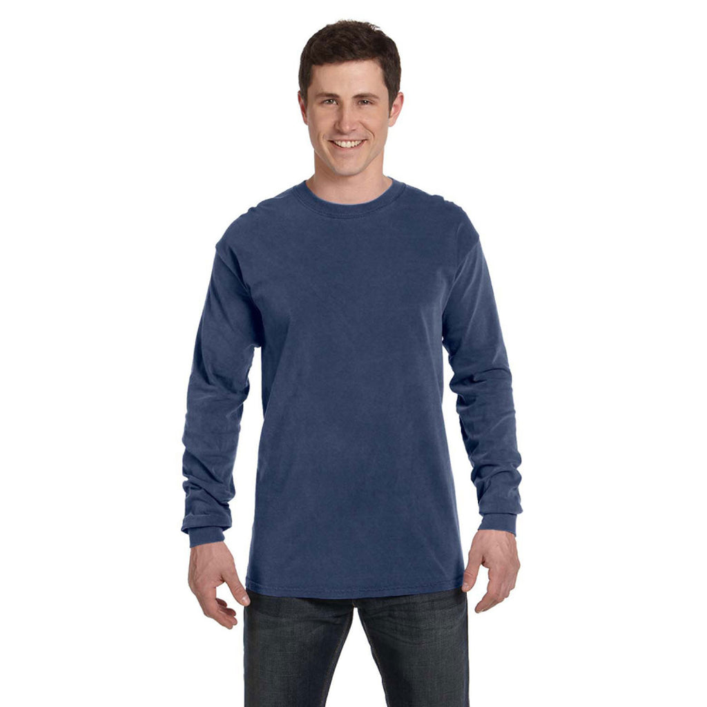 Comfort Colors C6014 Adult Heavyweight Long-Sleeve T-Shirt - China Blue - 3XL