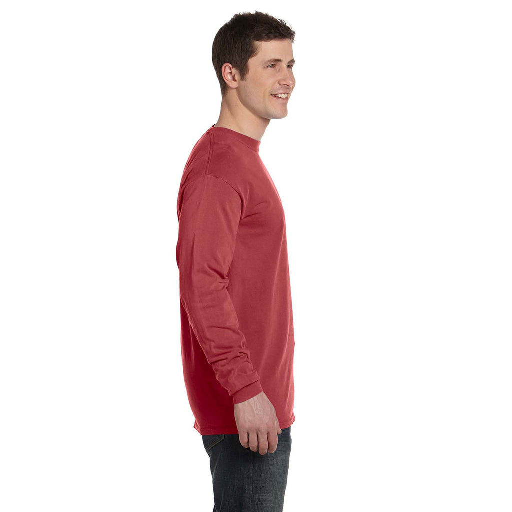 Comfort Colors Men's Crimson 6.1 Oz. Long-Sleeve T-Shirt
