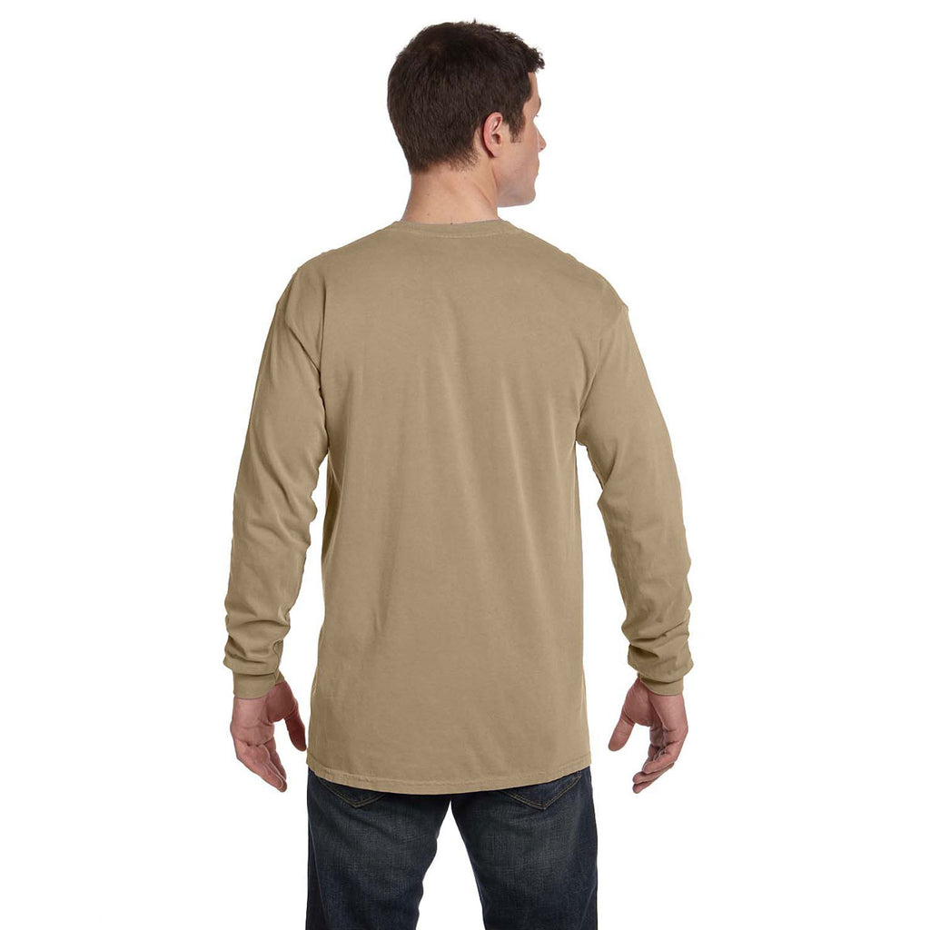 Comfort Colors Men's Khaki 6.1 Oz. Long-Sleeve T-Shirt