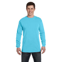 Comfort Colors Men's Lagoon Blue 6.1 Oz. Long-Sleeve T-Shirt