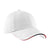 Port Authority White/Classic Navy/Red Sandwich Bill Cap with Striped Closure